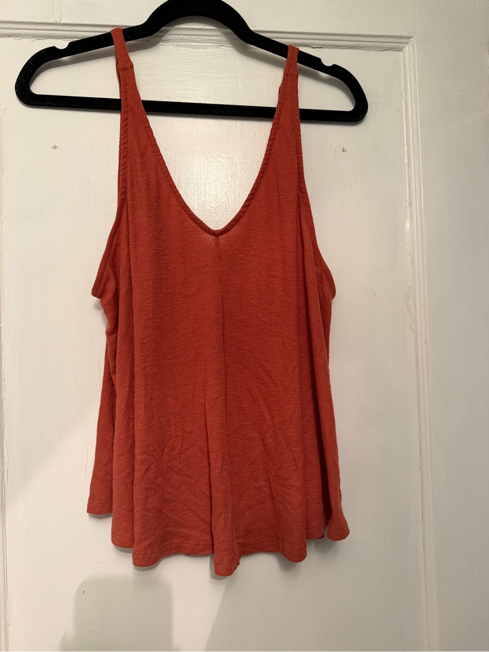 Women's Free People Rust Orange V-Neck Tank Top